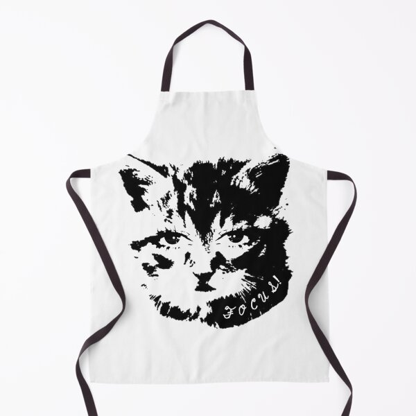 Item preview, Focus Cat Black and White Illustration designed and sold by DOVE Creative Studios.