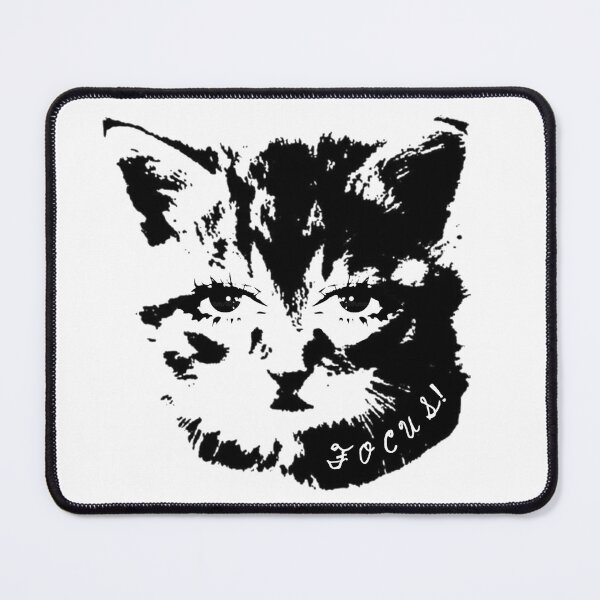 Item preview, Focus Cat Black and White Illustration designed and sold by DOVE Creative Studios.