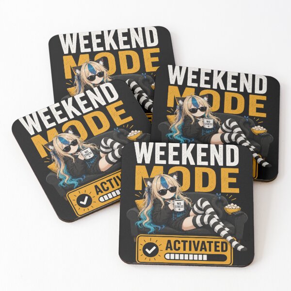Item preview, Weekend Mode Activated – Cute Anime Cat Girl Relax Meme designed and sold by Revyra Design .