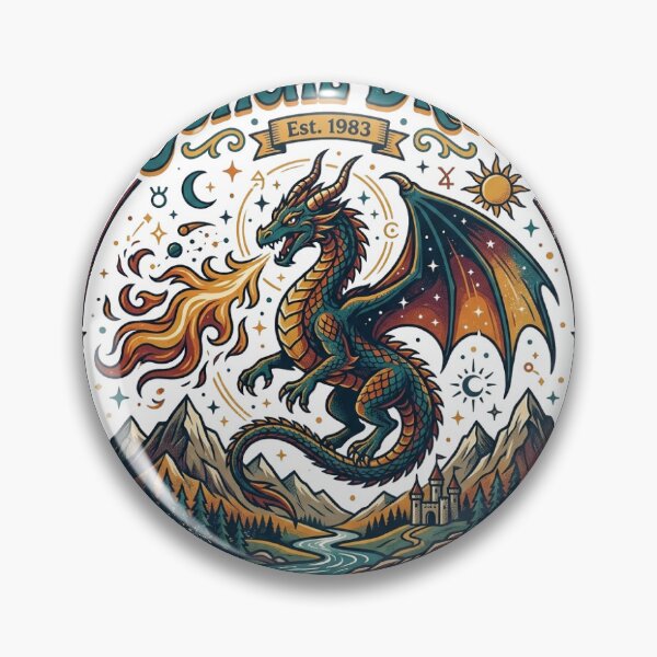Item preview, Retro Vintage Fantasy Dragon and Magic Aesthetic Illustration designed and sold by Bangcen.