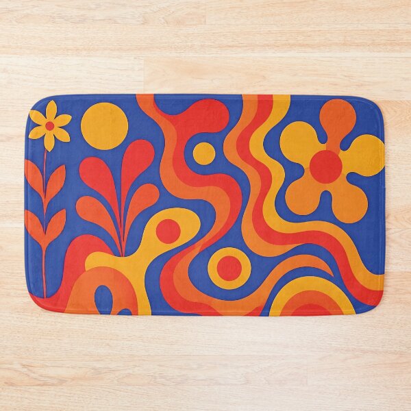 Item preview, Groovy Abstract Art with Wavy Lines and Geometric Shapes designed and sold by Lucia Amaris Art.