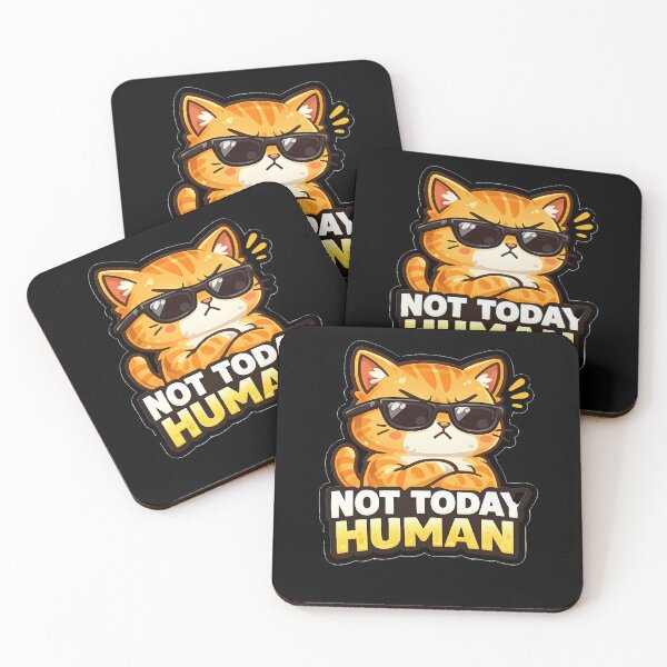 Item preview, Sarcastic Orange Cat Not Today Human designed and sold by Nambypamby445.