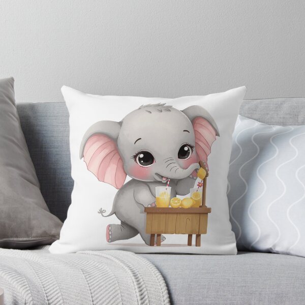 Item preview, A Charming Baby Elephant - Pastel Kawaii Illustration designed and sold by DigitfanStudio.