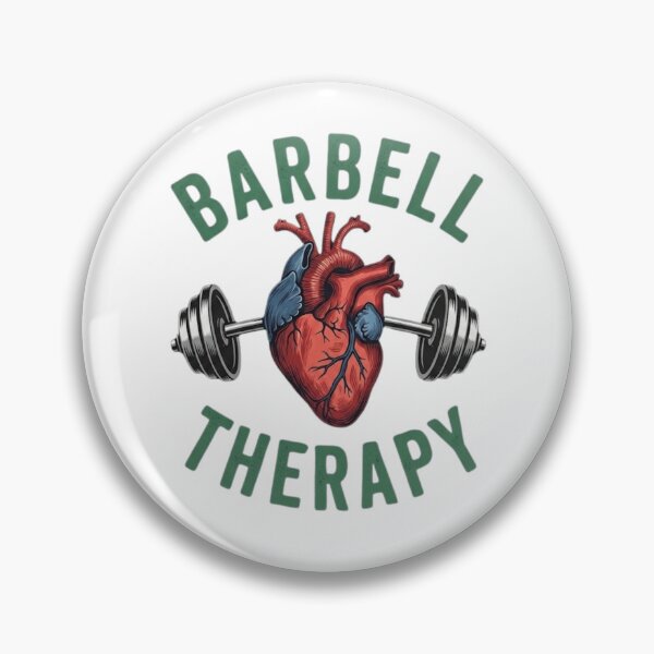 Item preview, Barbell Therapy Anatomical Heart Gym Motivation designed and sold by GiggleInkTees.