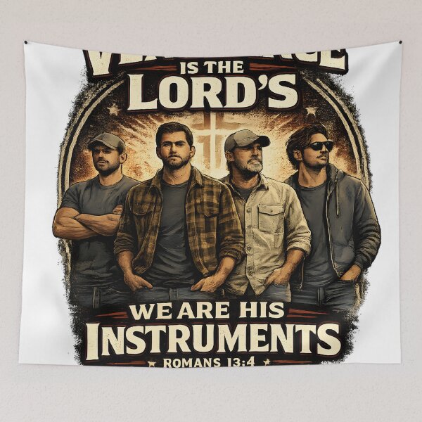 Item preview, Vengeance Is the Lord's | We Are His Instruments | Romans 13:4 Christian T-Shirt designed and sold by HenryJames, LLC.