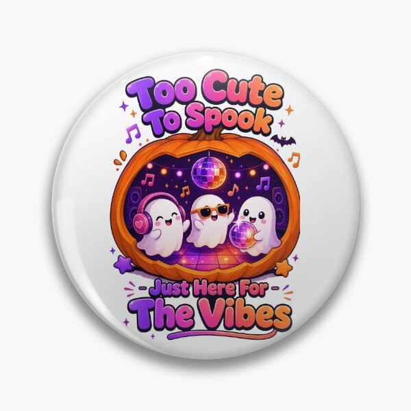 Item preview, Too Cute To Spook Just Here For The Vibes Halloween designed and sold by Sovereign Supply Co..