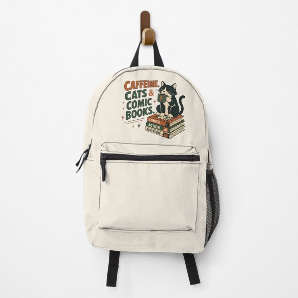 Item preview, Caffeine, Cats, and Comic Books designed and sold by Caring Hearts.