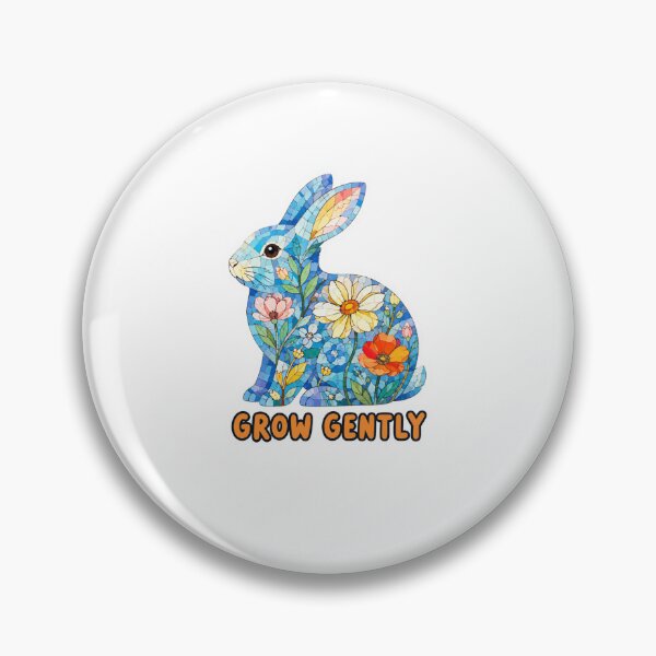 Item preview, Grow Gently Floral Mosaic Rabbit designed and sold by GoofyShopp.