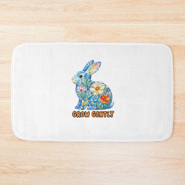 Item preview, Grow Gently Floral Mosaic Rabbit designed and sold by GoofyShopp.