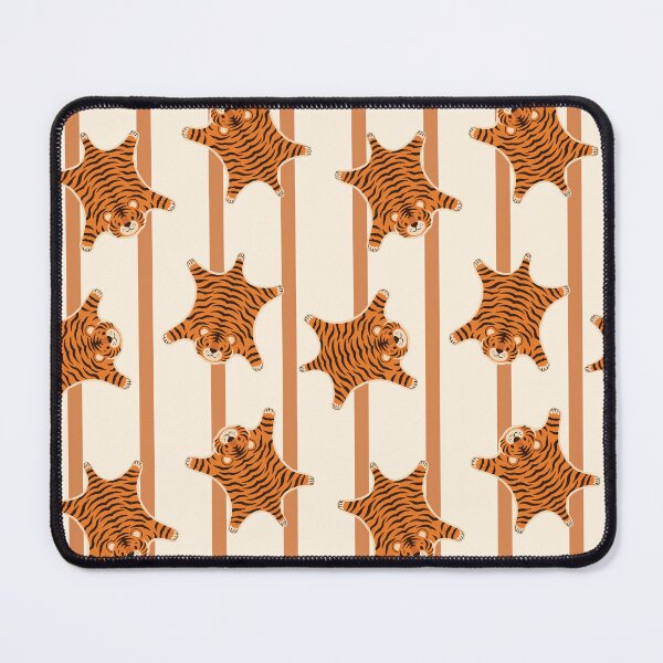 Item preview, Cute Tiger Rug vector seamless repeat pattern designed and sold by Retro Street Studios.