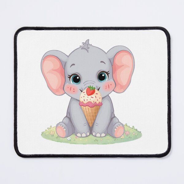 Item preview, A Smiling Baby Elephant - Pastel Summer Colors designed and sold by DigitfanStudio.