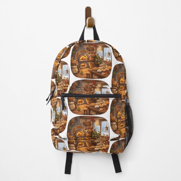 Item preview, Happy Beaver Adventures – Winter Forest Bakery designed and sold by Clothes With Smiling Animals Walt Gral.