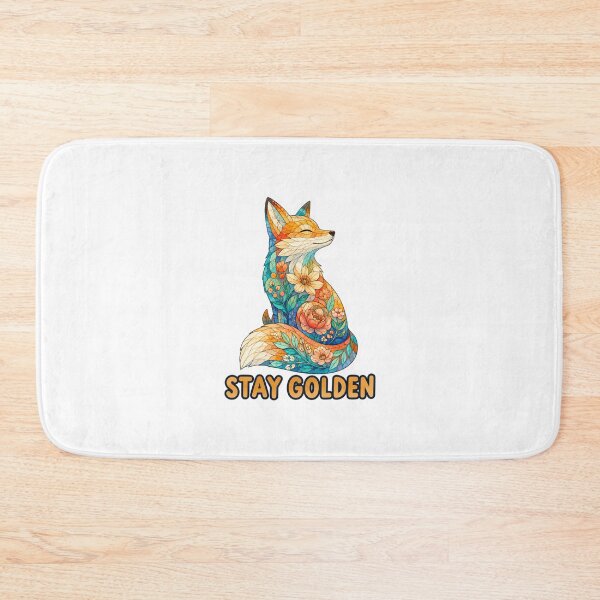 Item preview, Stay Golden Floral Mosaic Fox designed and sold by GoofyShopp.
