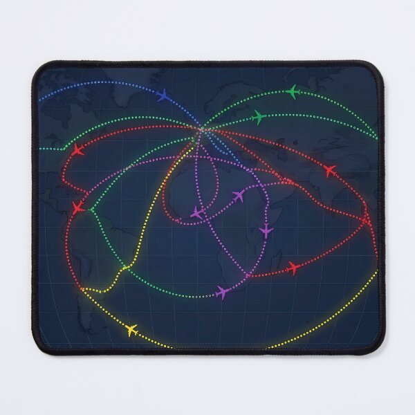 Item preview, World Flight Routes Map designed and sold by Gradient Concept.