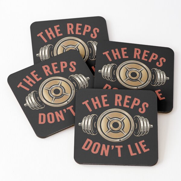 Item preview, The Reps Don't Lie Gym Motivation designed and sold by GiggleInkTees.