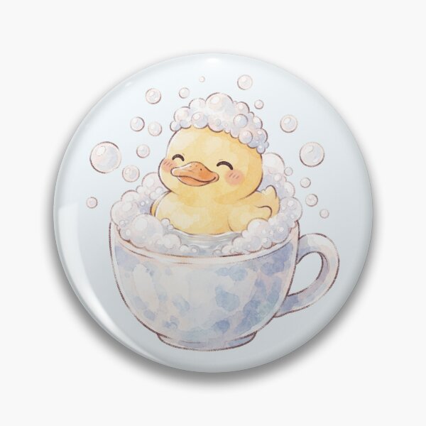 Item preview, Kawaii Duck in a Bubble Bath Cup - Cute Spa Day Aesthetic designed and sold by 0Zetgest.