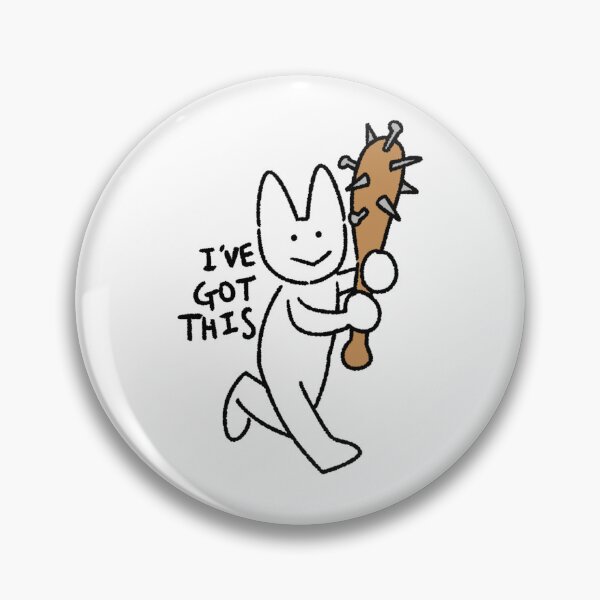 Item preview, I’ve Got This Cat Sticker – Confident White Cat with Bat | Funny Cat Motivation Digital Art designed and sold by lazydayz16.