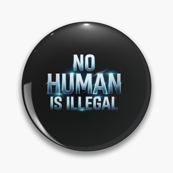 Item preview, No Human Is Illegal Glowing Bold Text designed and sold by Owcomm.