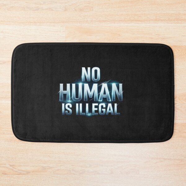Item preview, No Human Is Illegal Glowing Bold Text designed and sold by Owcomm.