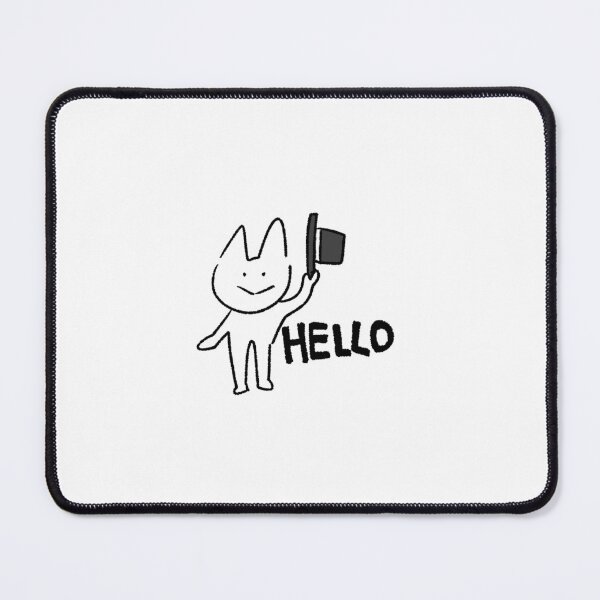Item preview, Hello Cat Sticker – Cute Kawaii Cat Art designed and sold by lazydayz16.