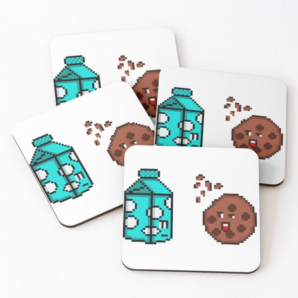 Item preview, Milk and Cookie Best Friends Pixel Art designed and sold by RetroRlx.