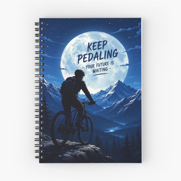 Item preview, Keep Pedaling Your Future Is Waiting | Motivational Mountain Bike Wall Art | Cycling Adventure Print | Inspirational Bicycle Poster designed and sold by AbstractAuraArt.