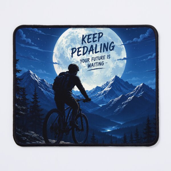 Item preview, Keep Pedaling Your Future Is Waiting | Motivational Mountain Bike Wall Art | Cycling Adventure Print | Inspirational Bicycle Poster designed and sold by AbstractAuraArt.