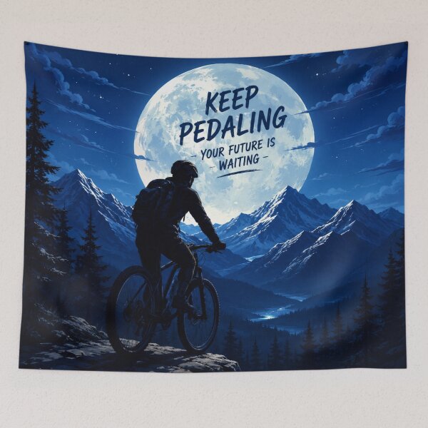 Item preview, Keep Pedaling Your Future Is Waiting | Motivational Mountain Bike Wall Art | Cycling Adventure Print | Inspirational Bicycle Poster designed and sold by AbstractAuraArt.