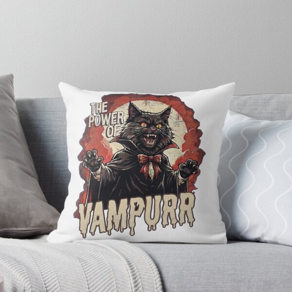 Item preview, The Power of VAMPURR Cute Vampire Black Cat Gothic Halloween Vintage Art designed and sold by BlackCat Vibe.