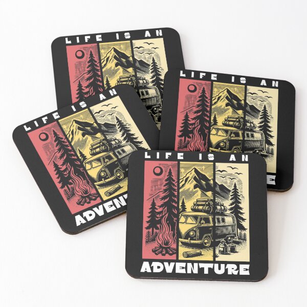 Item preview, Life Is an Adventure Van Camping Vintage Nature designed and sold by RajDeals.
