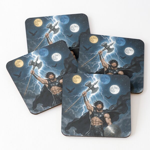 Item preview, Authentic Thor - Dark Viking Thunder God under 3 full moons designed and sold by Resilient Mythos.