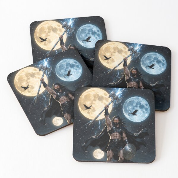 Item preview, Authentic Thor - Dark Viking Thunder God under 3 full moons designed and sold by Resilient Mythos.