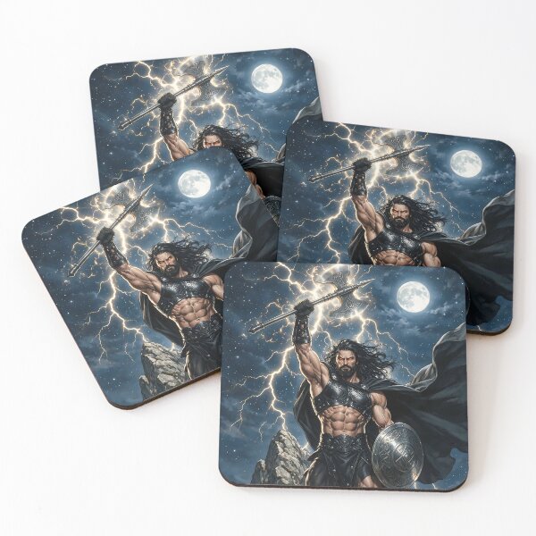 Item preview, Authentic Thor - Dark Viking Thunder God under Single Full Moon designed and sold by Resilient Mythos.