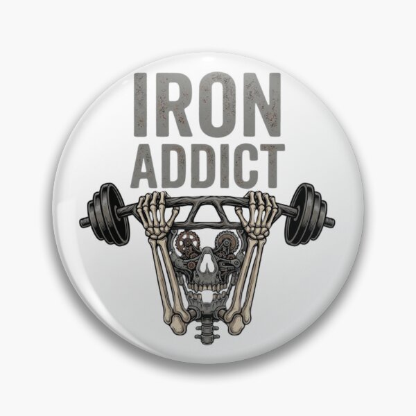 Item preview, Iron Addict Skeleton Skull Gym Workout designed and sold by GiggleInkTees.