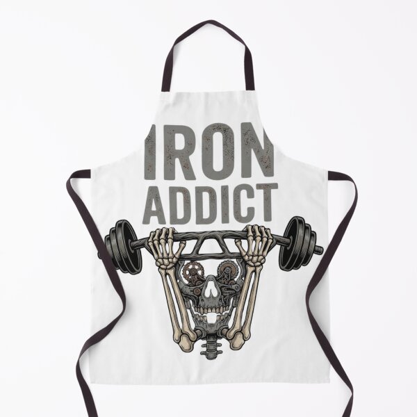 Item preview, Iron Addict Skeleton Skull Gym Workout designed and sold by GiggleInkTees.