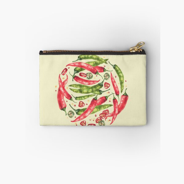 Item preview, Copy of Watercolor chili pepper in circle. Red hot Vegetable pods. Food spices hand drawn designed and sold by BartolArt.