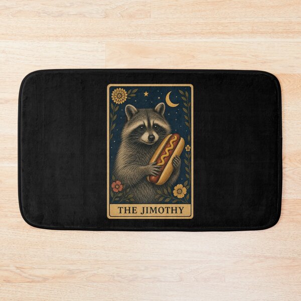 Item preview, The Jimothy Seattle Viral Raccoon Hot Dog Tarot Card designed and sold by SunfullyYours.