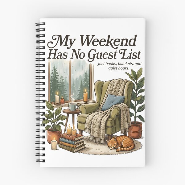 Item preview, My Weekend Has No Guest List Shirt | Cozy Introvert Reading Book Lover Cottagecore Sweatshirt Hoodie Gift designed and sold by softmind studio.