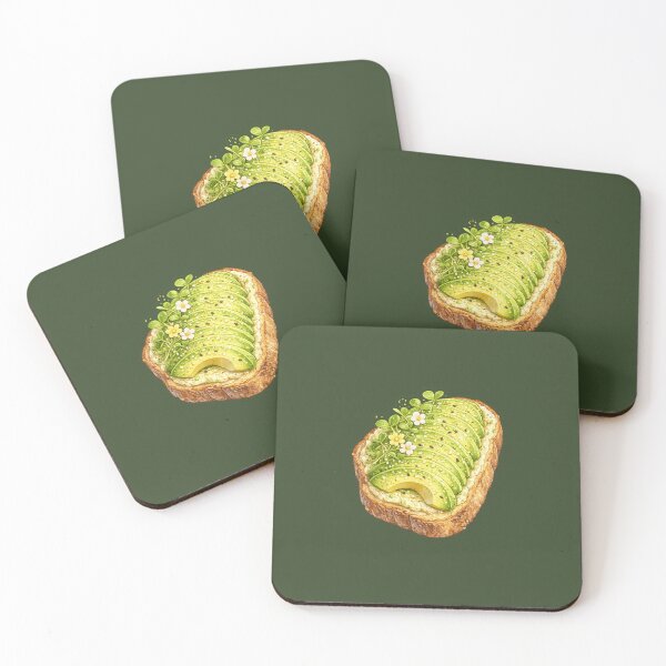 Item preview, Avocado Toast Sticker – Cute Trendy Breakfast with Microgreens & Edible Flowers designed and sold by PawsAndpetalstudio.