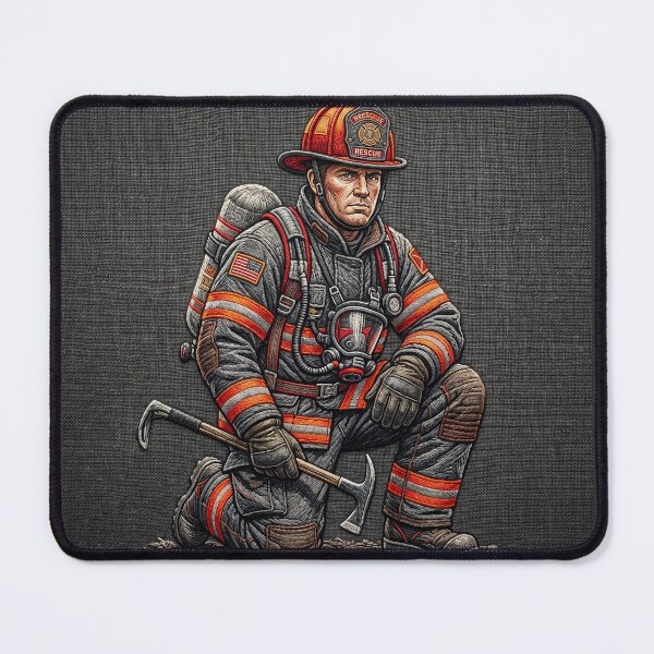 Item preview, Heroic Firefighter Embroidered Style Brave Rescue Vibe designed and sold by Pride Emblem Prints.
