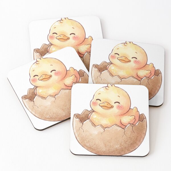 Item preview, Kawaii Sleeping Baby Duck in Eggshell - Cute Hatchling designed and sold by 0Zetgest.