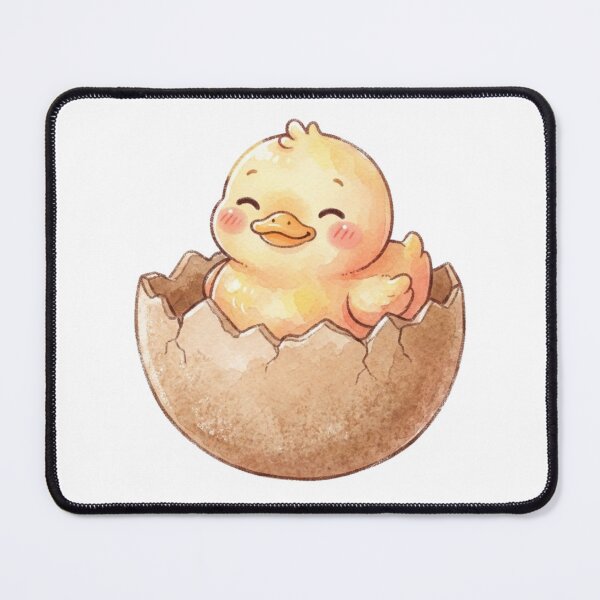 Item preview, Kawaii Sleeping Baby Duck in Eggshell - Cute Hatchling designed and sold by 0Zetgest.