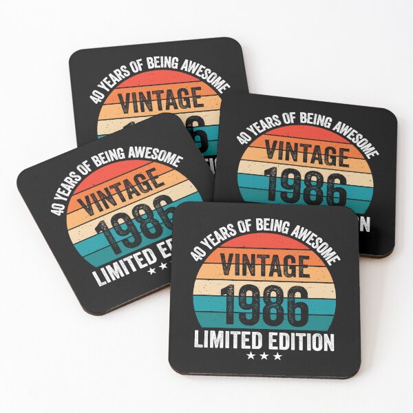 Item preview, Vintage 1986 40 Years Of Being Awesome 40th Birthday Retro Sunset designed and sold by IsDesignHub.