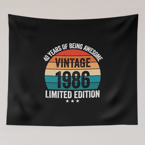 Item preview, Vintage 1986 40 Years Of Being Awesome 40th Birthday Retro Sunset designed and sold by IsDesignHub.