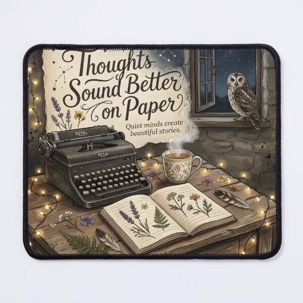Item preview, Thoughts Sound Better On Paper Journal Lover Shirt | Introvert Writer Owl Notebook Design Gift designed and sold by softmind studio.