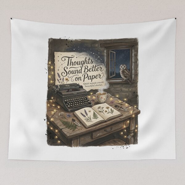 Item preview, Thoughts Sound Better On Paper Journal Lover Shirt | Introvert Writer Owl Notebook Design Gift designed and sold by softmind studio.