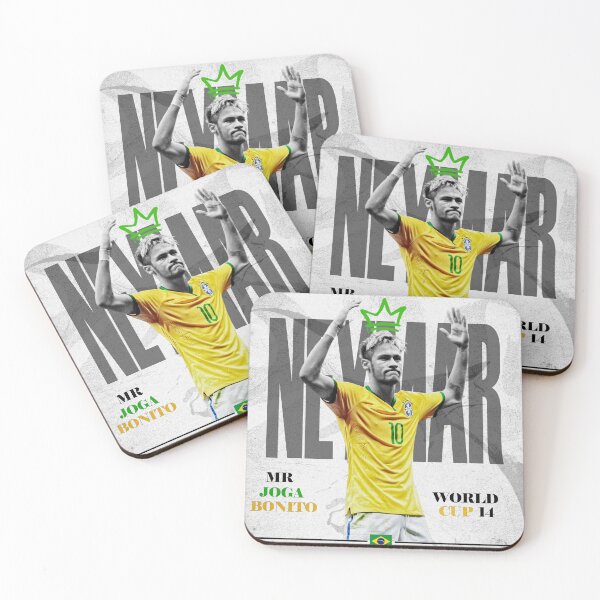 Item preview, Brazil Golden Winger No 10 Yellow Retro Football Poster 2014 designed and sold by Af-RT10.