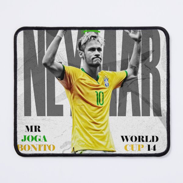 Item preview, Brazil Golden Winger No 10 Yellow Retro Football Poster 2014 designed and sold by Af-RT10.