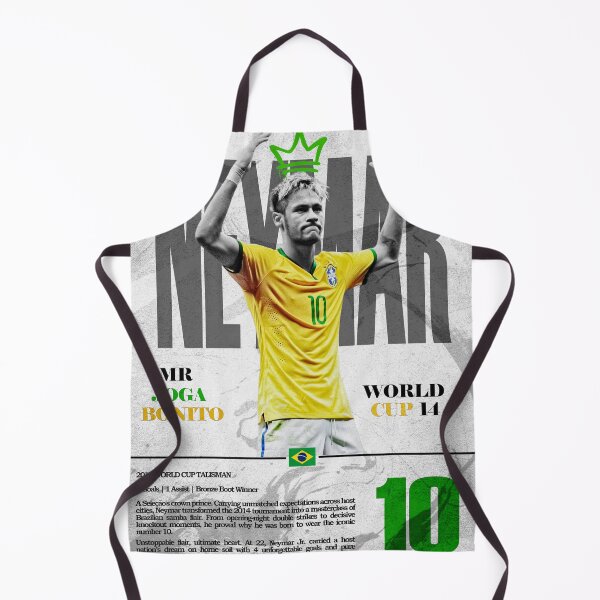 Item preview, Brazil Golden Winger No 10 Yellow Retro Football Poster 2014 designed and sold by Af-RT10.