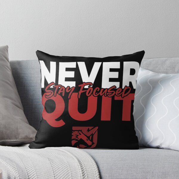 Item preview, Never Quit Stay Focused Wolf Gym designed and sold by GiggleInkTees.